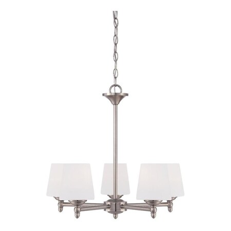 Designers Fountain Brushed Nickel Darcy 5 Light 1 Tier Chandelier 15006-5-35